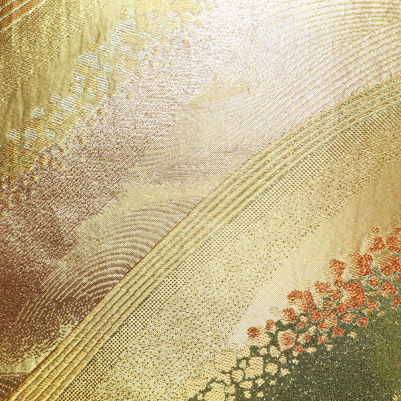 袋帯 六通柄 正絹 流水・波柄 入学式 卒業式 結婚式 金・銀_画像2
