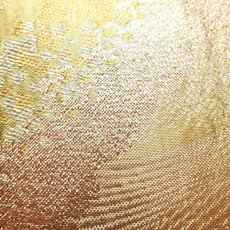 袋帯 六通柄 正絹 流水・波柄 入学式 卒業式 結婚式 金・銀_画像5