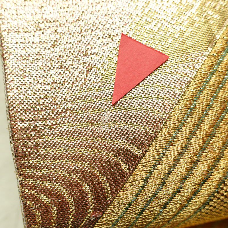 袋帯 六通柄 正絹 流水・波柄 入学式 卒業式 結婚式 金・銀_画像8