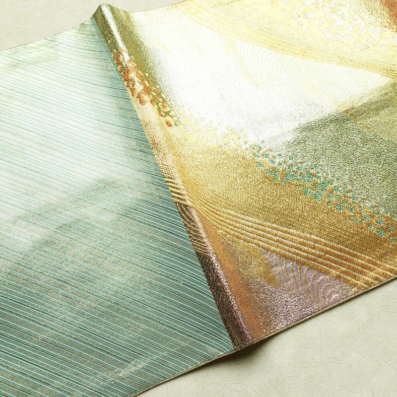 袋帯 六通柄 正絹 流水・波柄 入学式 卒業式 結婚式 金・銀_画像17