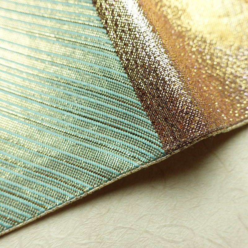 袋帯 六通柄 正絹 流水・波柄 入学式 卒業式 結婚式 金・銀_画像18