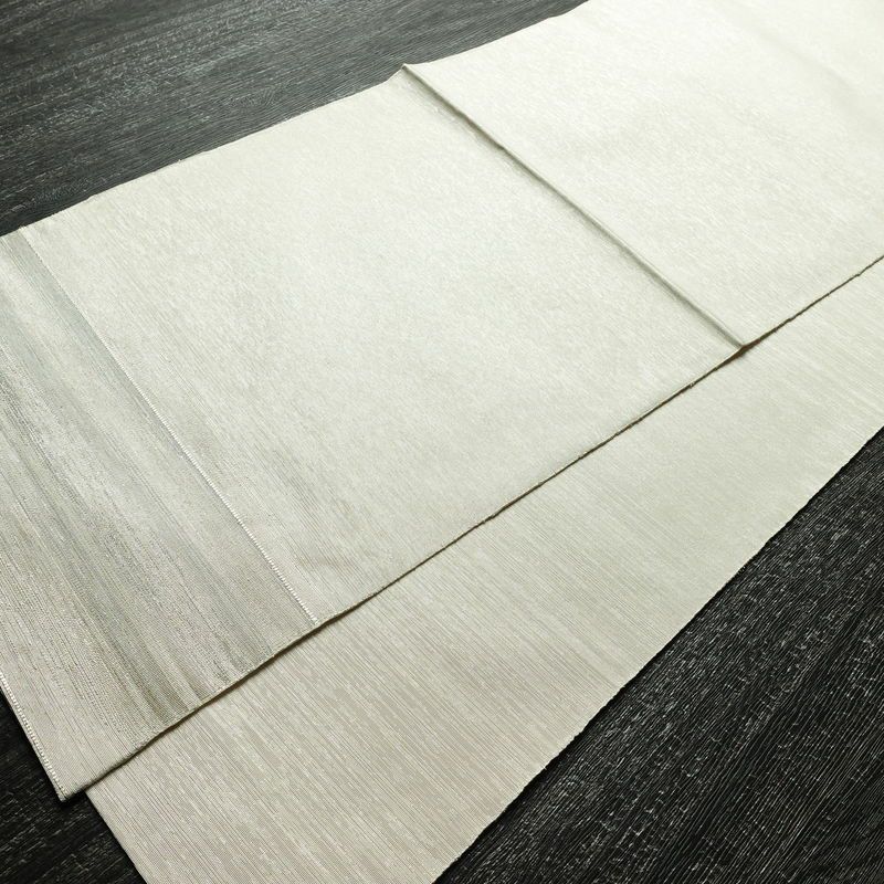 袋帯 太鼓柄 良品 フォーマル用 正絹 花柄 金糸 銀糸 帯 白_画像9