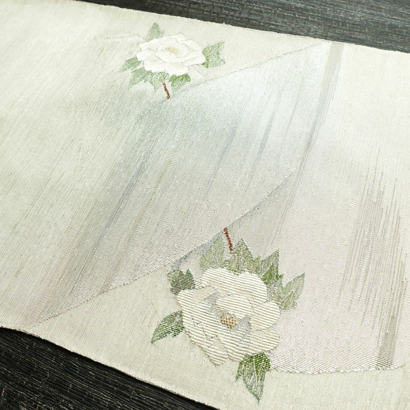 袋帯 太鼓柄 良品 フォーマル用 正絹 花柄 金糸 銀糸 帯 白_画像17