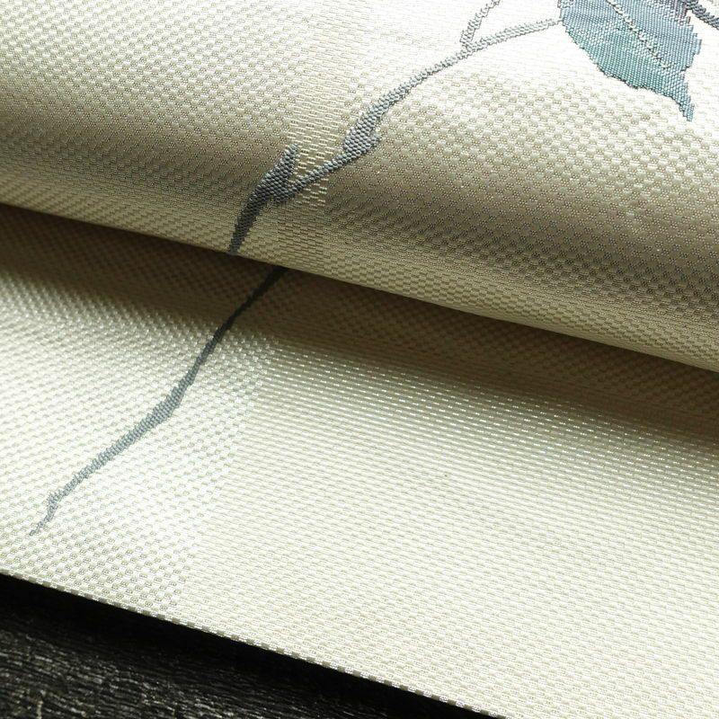 袋帯 大内つづれ 六通柄 フォーマル用 正絹 花柄 帯 卒業式 白_画像7