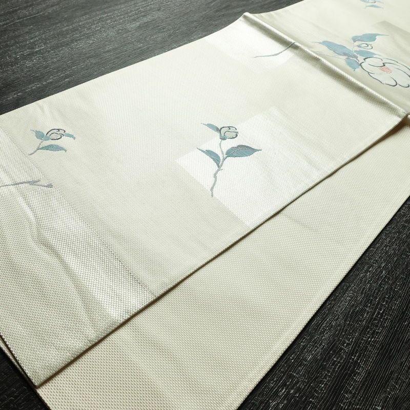 袋帯 大内つづれ 六通柄 フォーマル用 正絹 花柄 帯 卒業式 白_画像8