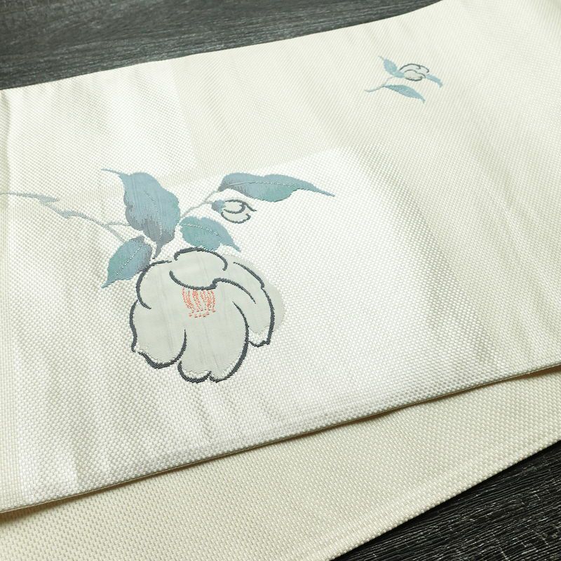 袋帯 大内つづれ 六通柄 フォーマル用 正絹 花柄 帯 卒業式 白_画像10