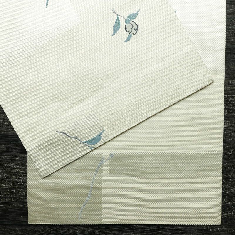 袋帯 大内つづれ 六通柄 フォーマル用 正絹 花柄 帯 卒業式 白_画像13