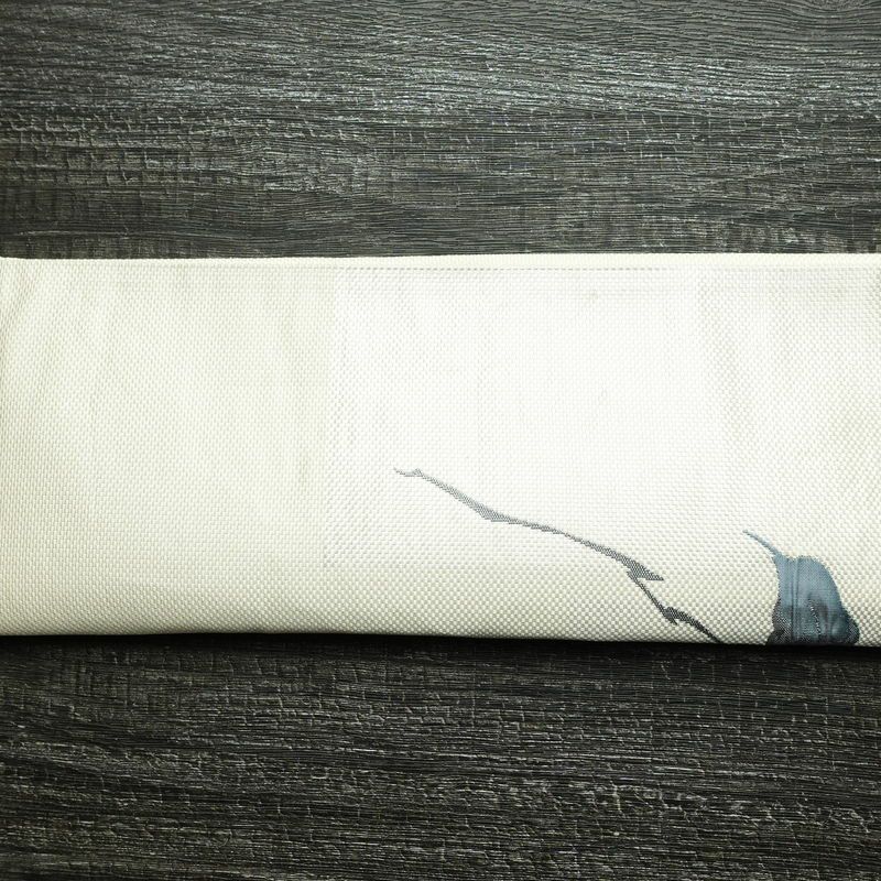 袋帯 大内つづれ 六通柄 フォーマル用 正絹 花柄 帯 卒業式 白_画像14