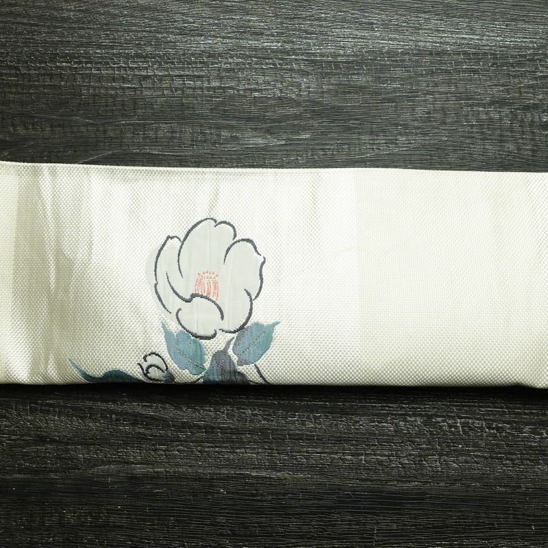袋帯 大内つづれ 六通柄 フォーマル用 正絹 花柄 帯 卒業式 白_画像15
