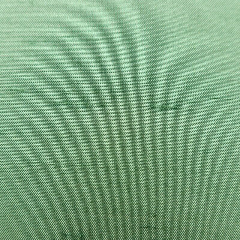 名古屋帯 全通柄 良品 正絹 無地 名古屋仕立て 帯 紬地 緑・うぐいす色_画像4