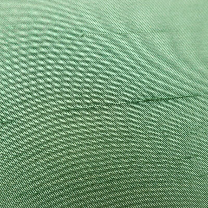 名古屋帯 全通柄 良品 正絹 無地 名古屋仕立て 帯 紬地 緑・うぐいす色_画像5