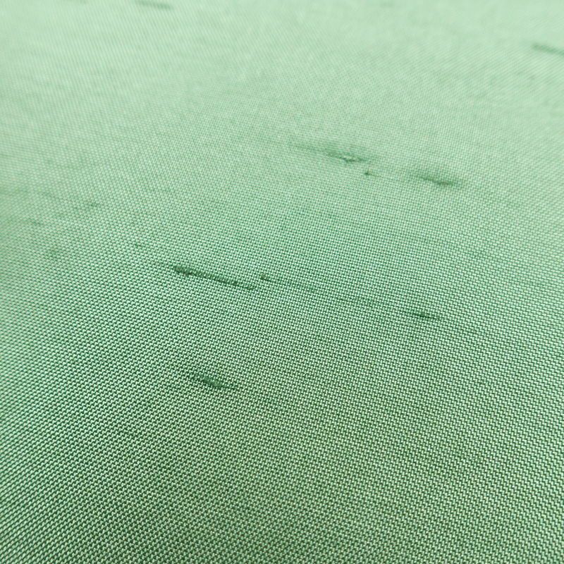 名古屋帯 全通柄 良品 正絹 無地 名古屋仕立て 帯 紬地 緑・うぐいす色_画像6