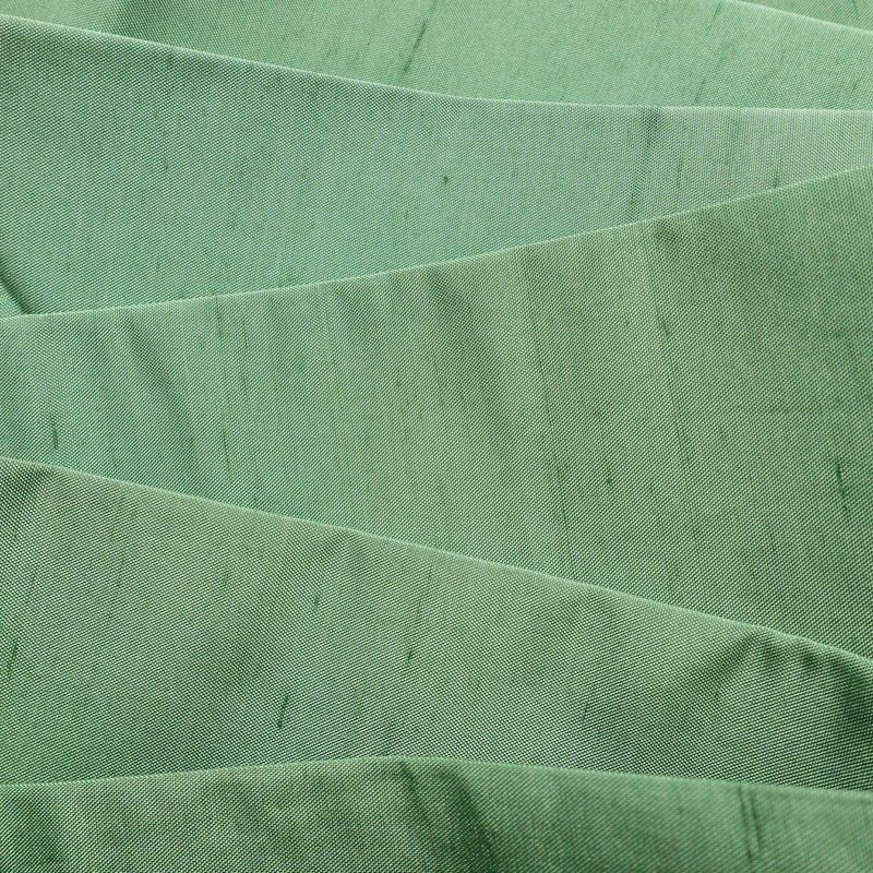 名古屋帯 全通柄 良品 正絹 無地 名古屋仕立て 帯 紬地 緑・うぐいす色_画像17