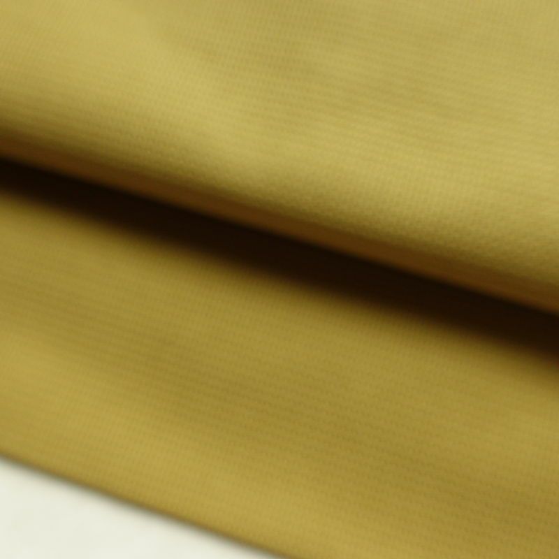 名古屋帯 太鼓柄 良品 正絹 幾何学柄・抽象柄 松葉仕立て 帯 黄・黄土色_画像7