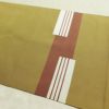 名古屋帯 太鼓柄 良品 正絹 幾何学柄・抽象柄 松葉仕立て 帯 黄・黄土色_画像15
