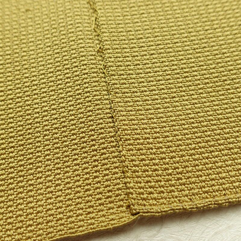 名古屋帯 太鼓柄 良品 正絹 幾何学柄・抽象柄 松葉仕立て 帯 黄・黄土色_画像17