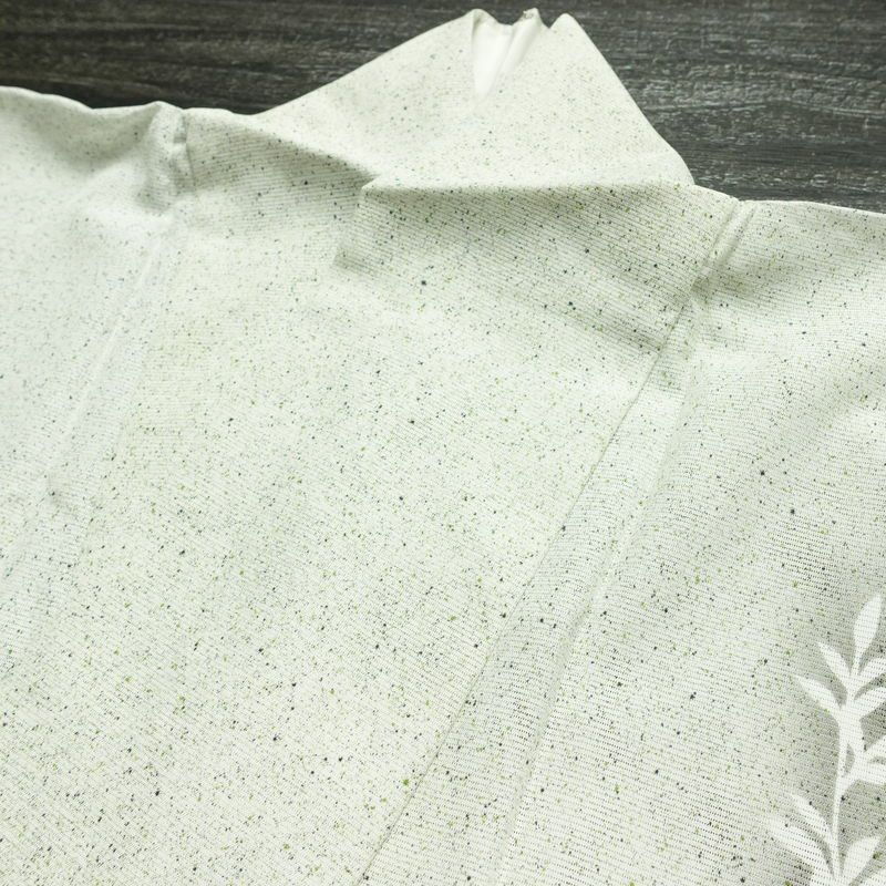 盛夏 付下 しつけ糸付き 正絹 花柄 単衣仕立て 身丈162cm 裄丈67cm 箔 フォーマル 着物 グレー_画像17