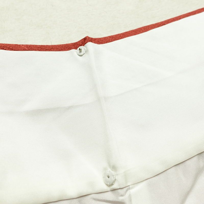 色無地 良品 しつけ糸付き 一つ紋付き 正絹 花柄 袷仕立て 身丈167cm 裄丈69cm フォーマル 着物 お茶会 赤・朱_画像20