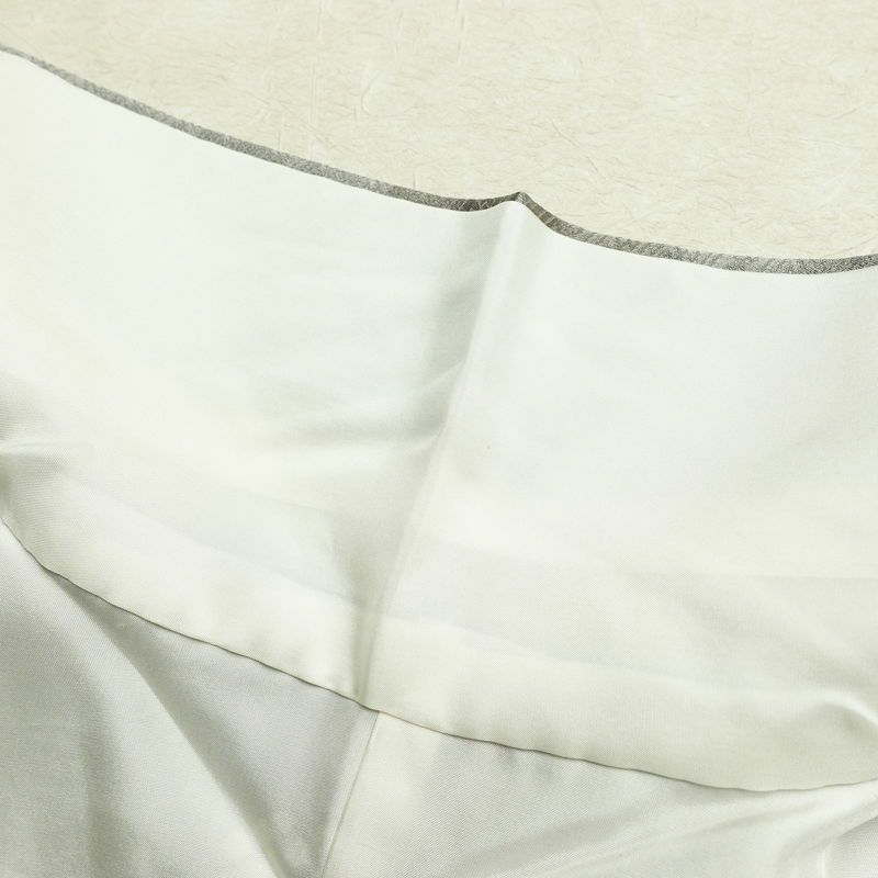 訪問着 美品 しつけ糸付き 絞り 一つ紋付き 正絹 花柄 袷仕立て 身丈159.5cm 裄丈65cm 刺繍 フォーマル 着物 入学式 卒業式 結婚式 グレー_画像21