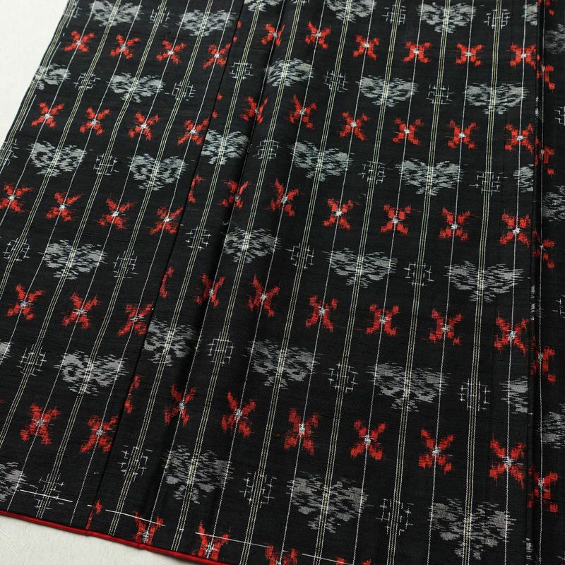 紬 しつけ糸付き 正絹 縞柄・線柄 袷仕立て 身丈166cm 裄丈66.5cm 着物 黒_画像4