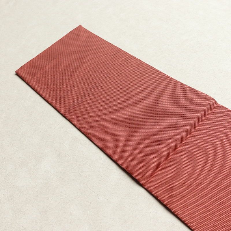 名古屋帯 太鼓柄 正絹 花柄 名古屋仕立て くすみピンク 帯 ピンク_画像15