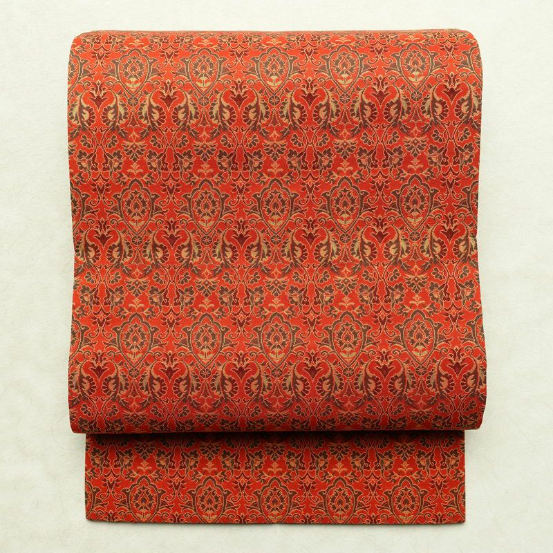 名古屋帯 全通柄 正絹 幾何学柄・抽象柄 通し仕立て 帯 青・紺 | 全通  