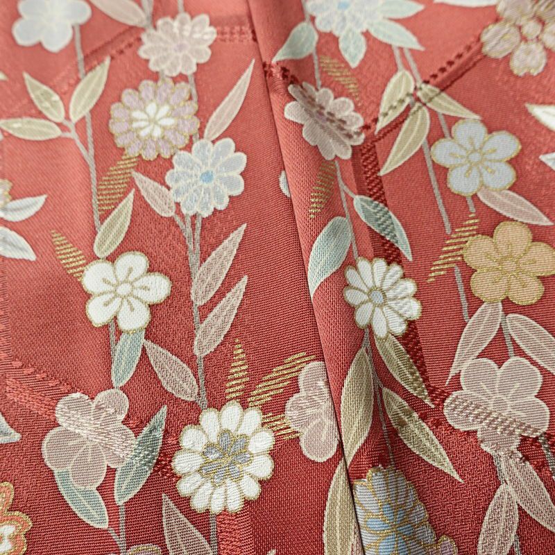 付け下げ 付下小紋 美品 正絹 古典柄 袷仕立て 身丈164.5cm 裄丈66cm 箔 金彩 フォーマル 着物 柄八掛 多色使い_画像11