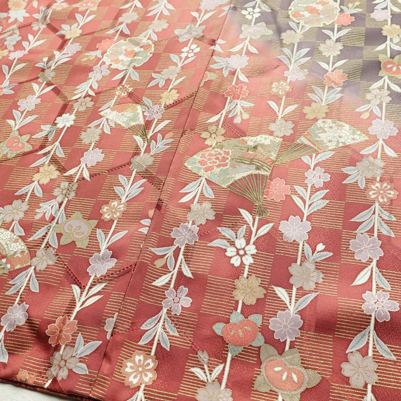 付け下げ 付下小紋 美品 正絹 古典柄 袷仕立て 身丈164.5cm 裄丈66cm 箔 金彩 フォーマル 着物 柄八掛 多色使い_画像14