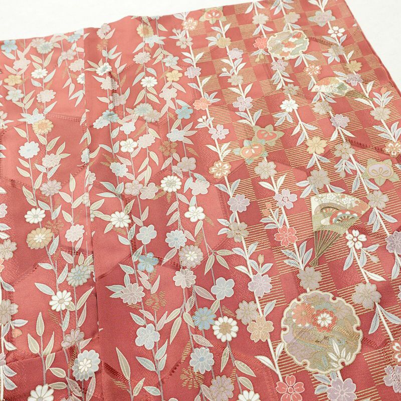 付け下げ 付下小紋 美品 正絹 古典柄 袷仕立て 身丈164.5cm 裄丈66cm 箔 金彩 フォーマル 着物 柄八掛 多色使い_画像15