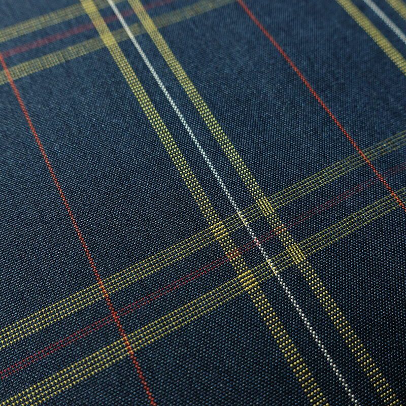 紬 良品 正絹 チェック・格子柄 袷仕立て 身丈159cm 裄丈66cm 着物 青・紺_画像8