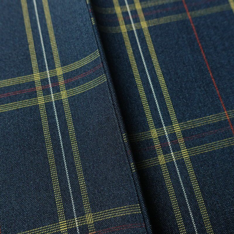 紬 良品 正絹 チェック・格子柄 袷仕立て 身丈159cm 裄丈66cm 着物 青・紺_画像10