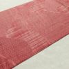 名古屋帯 六通柄 良品 正絹 幾何学柄・抽象柄 名古屋仕立て 帯 ピンク_画像11