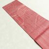 名古屋帯 六通柄 良品 正絹 幾何学柄・抽象柄 名古屋仕立て 帯 ピンク_画像16