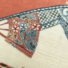 名古屋帯 太鼓柄 正絹 古典柄 名古屋仕立て 刺繍 帯 紬地 扇子 ピンク_画像8