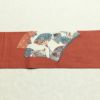 名古屋帯 太鼓柄 正絹 古典柄 名古屋仕立て 刺繍 帯 紬地 扇子 ピンク_画像17