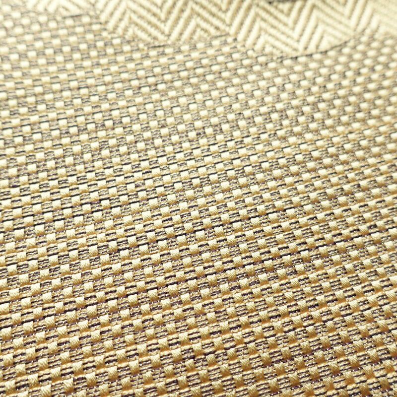 名古屋帯 太鼓柄 良品 正絹 人物・動物柄 名古屋仕立て 帯 ベージュ_画像7