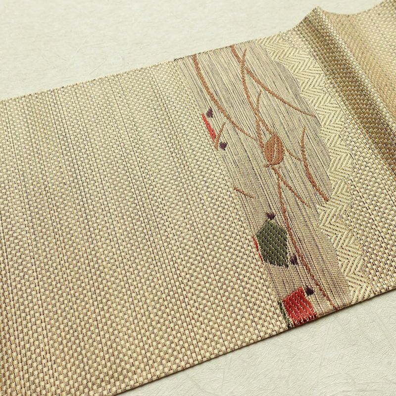 名古屋帯 太鼓柄 良品 正絹 人物・動物柄 名古屋仕立て 帯 ベージュ_画像16