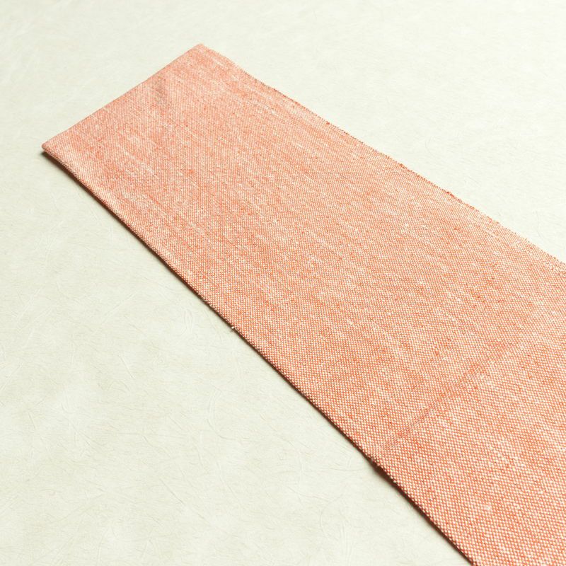 名古屋帯 六通柄 正絹 花柄 名古屋仕立て 帯 紬地 サーモンピンク ピンク_画像15