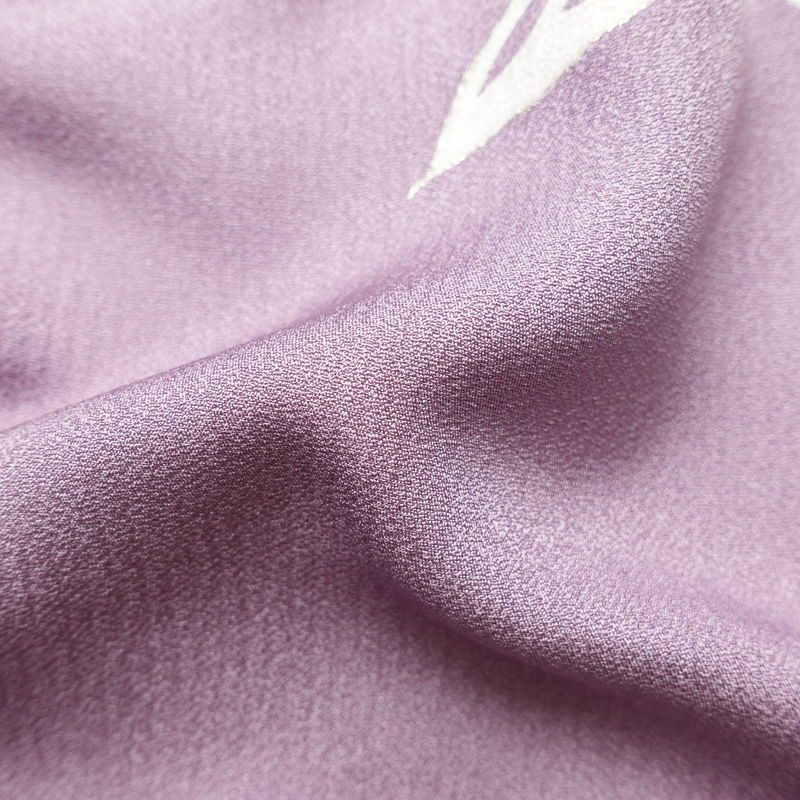 付け下げ 良品 しつけ糸付き 正絹 花柄 袷仕立て 身丈169cm 裄丈70.5cm 箔 フォーマル 着物 入学式 卒業式 結婚式 紫・藤色_画像21