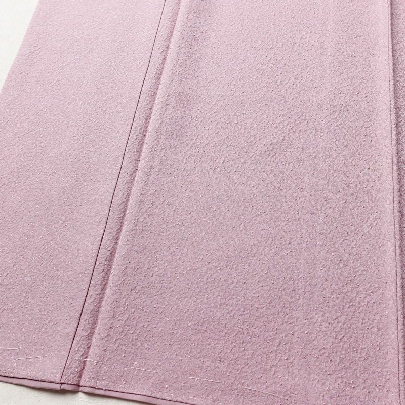 色無地 良品 しつけ糸付き 一つ紋付き 正絹 無地 袷仕立て 身丈155.5cm 裄丈66cm フォーマル 着物 入学式 卒業式 お茶会 ピンク_画像4