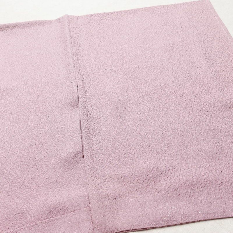 色無地 良品 しつけ糸付き 一つ紋付き 正絹 無地 袷仕立て 身丈155.5cm 裄丈66cm フォーマル 着物 入学式 卒業式 お茶会 ピンク_画像14