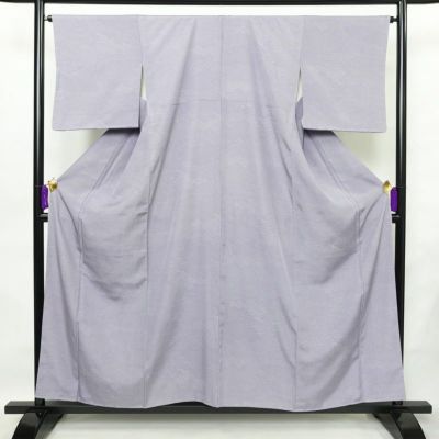 小紋 良品 しつけ糸付き 江戸小紋 正絹 古典柄 袷仕立て 身丈157.5cm 裄丈65.5cm 着物 紫・藤色
