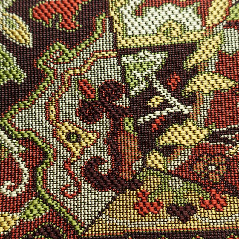 名古屋帯 六通柄 正絹 幾何学柄・抽象柄 松葉仕立て 帯 多色使い_画像4