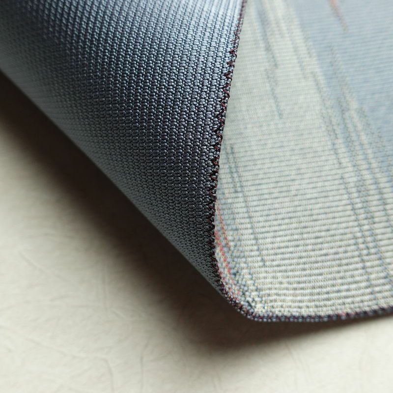 名古屋帯 六通柄 良品 正絹 幾何学柄・抽象柄 名古屋仕立て 帯 青・紺_画像10