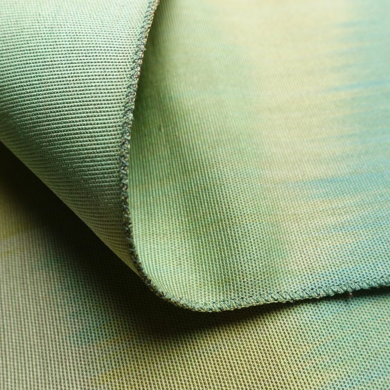 名古屋帯 太鼓柄 正絹 幾何学柄・抽象柄 通し仕立て 帯 緑・うぐいす色_画像10