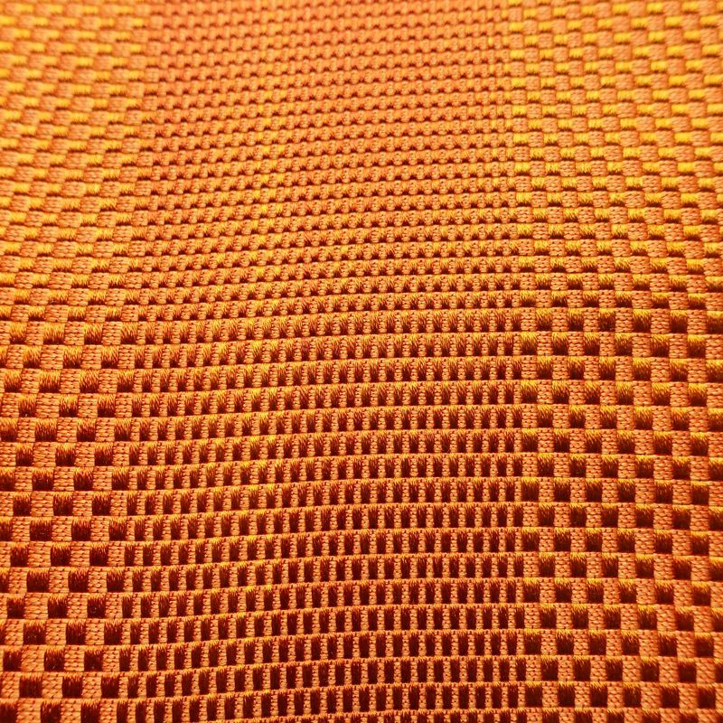 名古屋帯 全通柄 美品 正絹 その他の柄 松葉仕立て 帯 橙_画像4