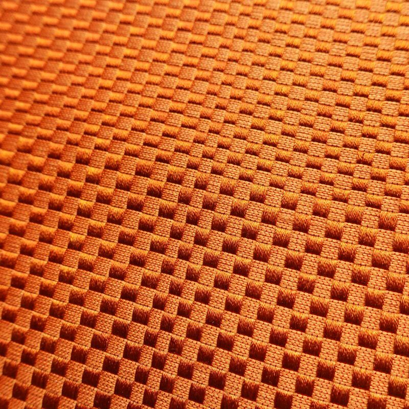 名古屋帯 全通柄 美品 正絹 その他の柄 松葉仕立て 帯 橙_画像6