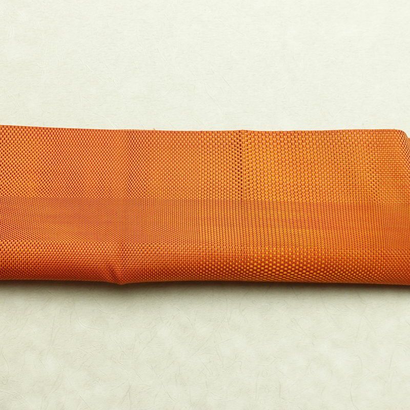 名古屋帯 全通柄 美品 正絹 その他の柄 松葉仕立て 帯 橙_画像14