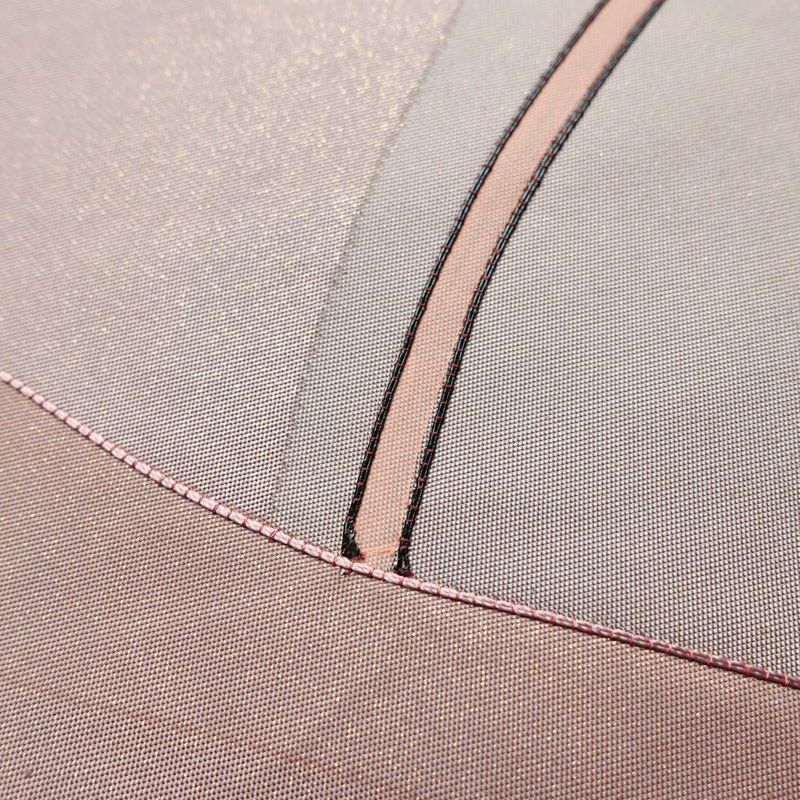 名古屋帯 太鼓柄 正絹 幾何学柄・抽象柄 名古屋仕立て 箔 刺繍 帯 紫・藤色_画像6