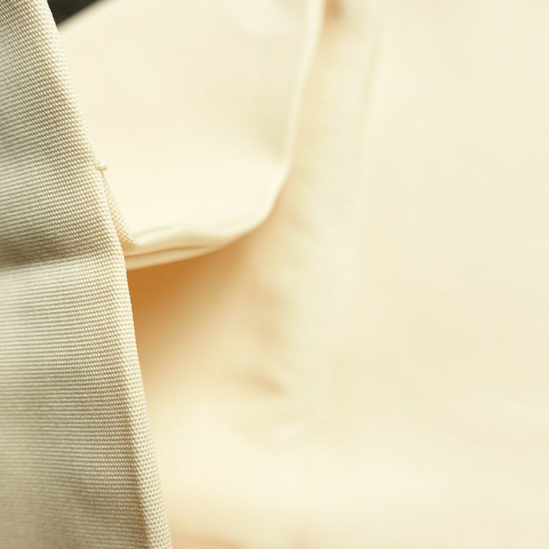 名古屋帯 太鼓柄 正絹 花柄 名古屋仕立て 箔 刺繍 金彩 帯 クリーム_画像19